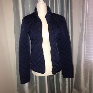 Zara Navy Quilted Jacket